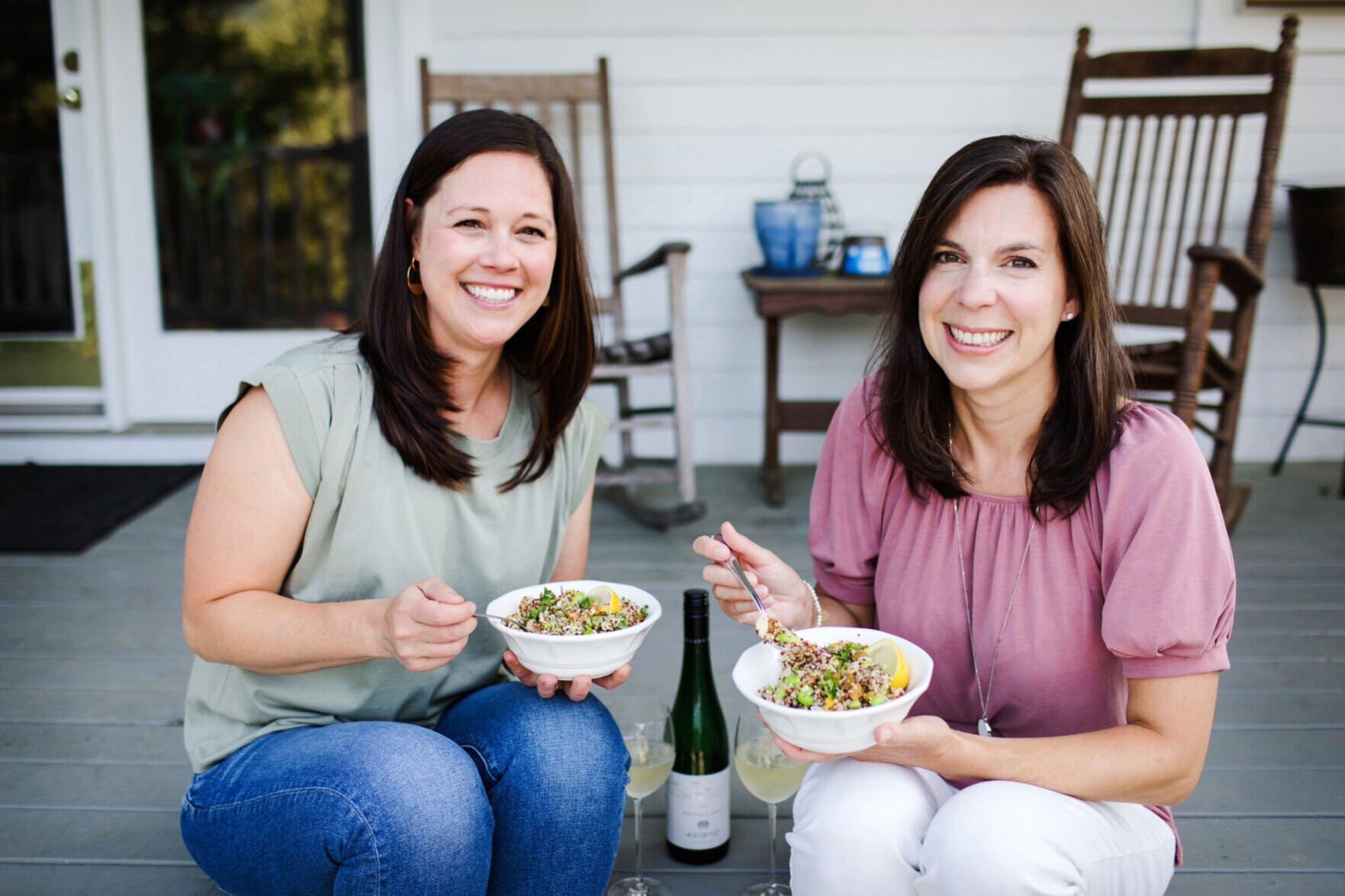 Two alpha gals_porch